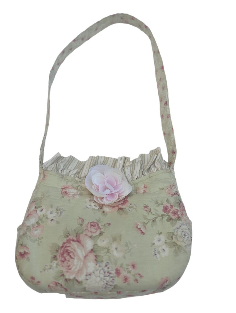 Vintage Shabby Chic Quilted Floral Shoulder Bag - Picture 8 of 17